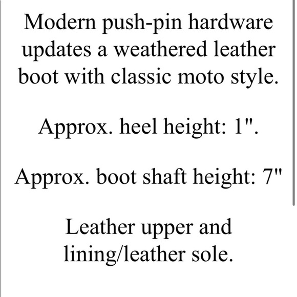 🥳HP🥳 NEW Rag & Bone GORGEOUS Italian Leather Moto Boots, 7.5 - Picture 8 of 10
